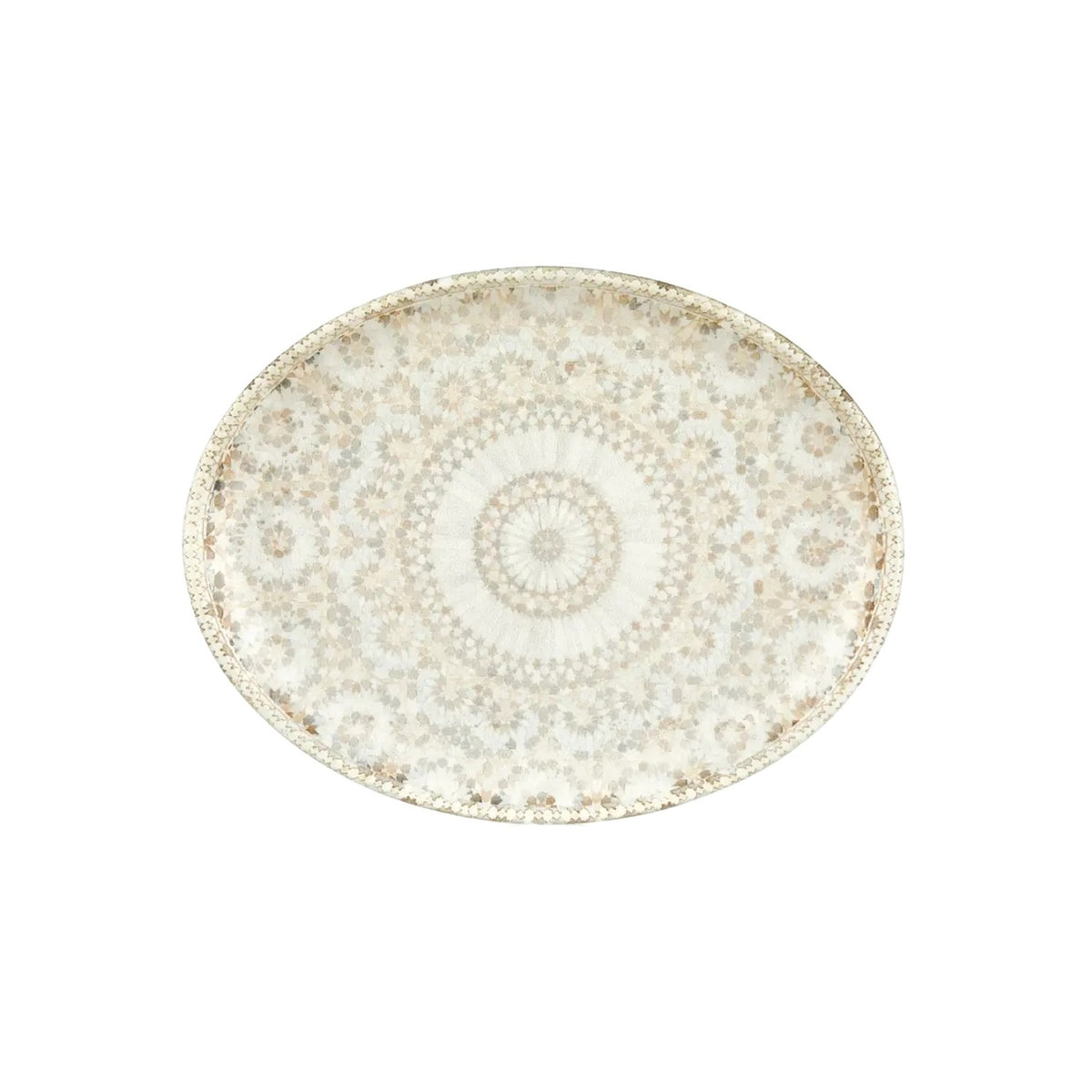 Heritage 14.25" x 11" x h:1.25" Oval Brown Vitrified Platter (1 each)