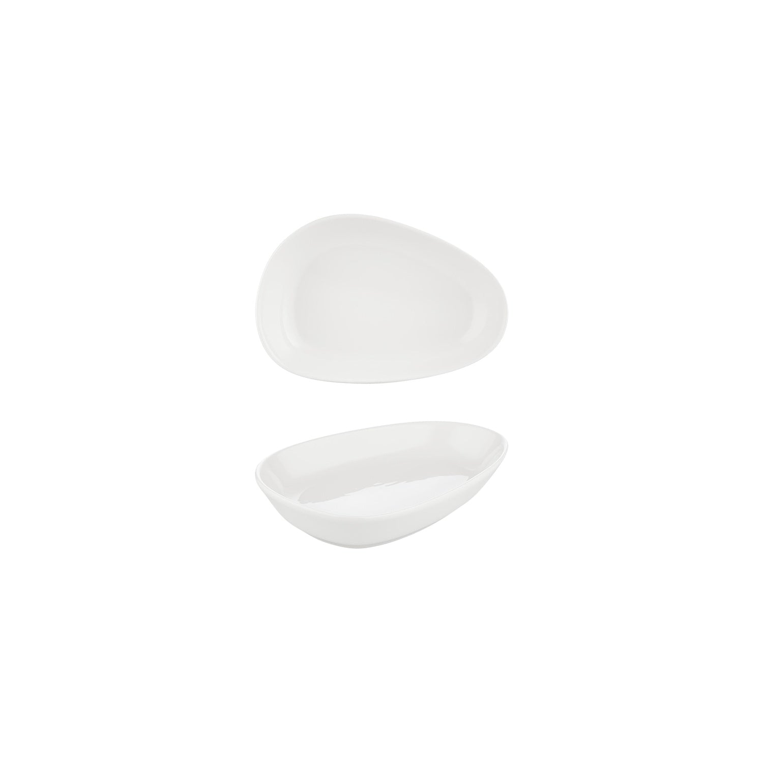 Island White 6.25" x 4" x h:1.25" Organic Warm White Vitrified Platter (1 each)