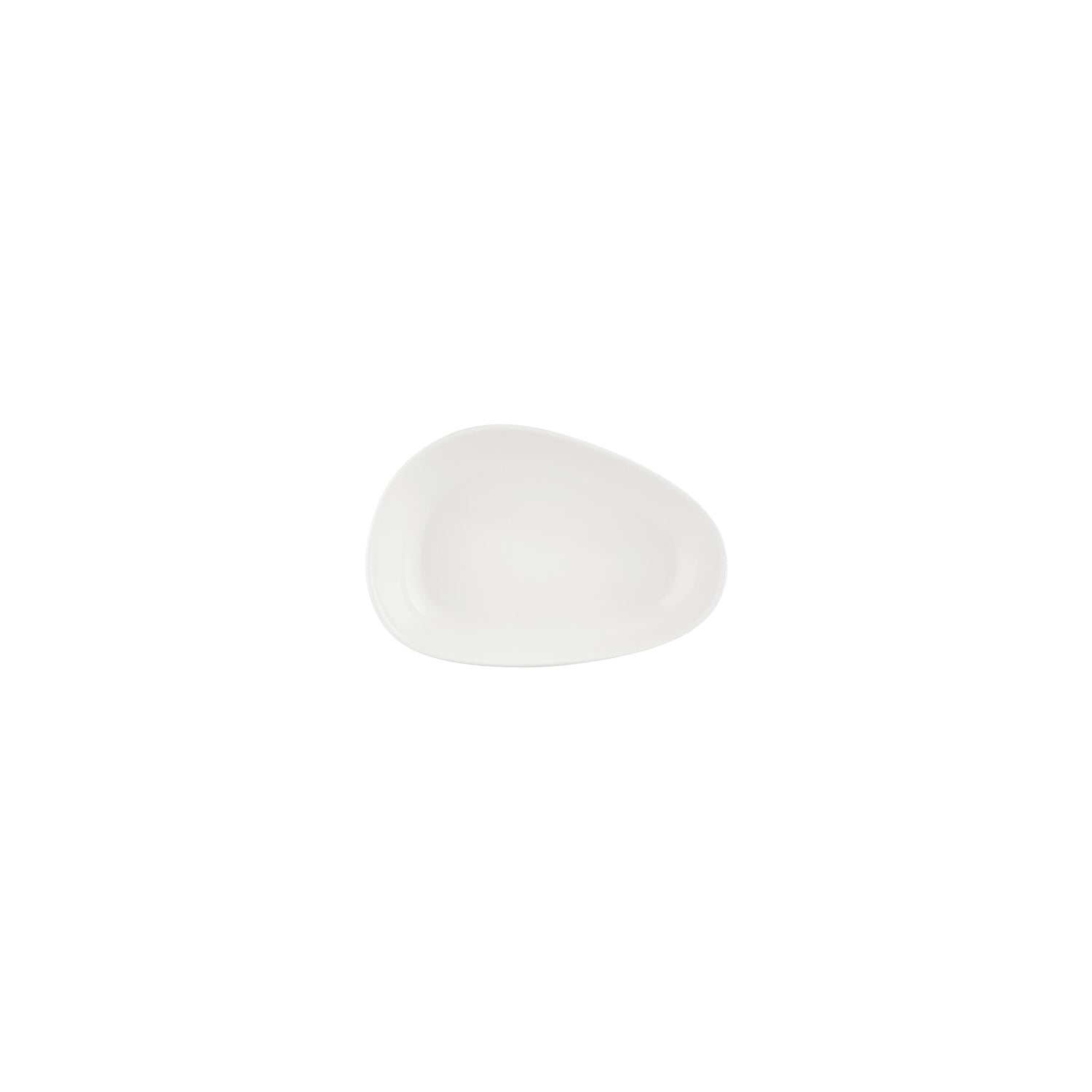 Island White 6.25" x 4" x h:1.25" Organic Warm White Vitrified Platter (1 each)