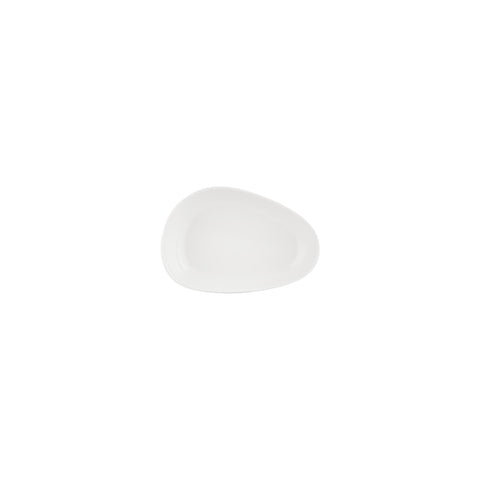 Island White 6.25" x 4" x h:1.25" Organic Warm White Vitrified Platter (1 each)