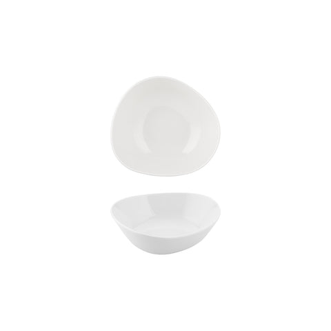 Island White 7" x 6.25" x h:0" 22 oz. Organic Warm White Vitrified Bowl (Set of 4)