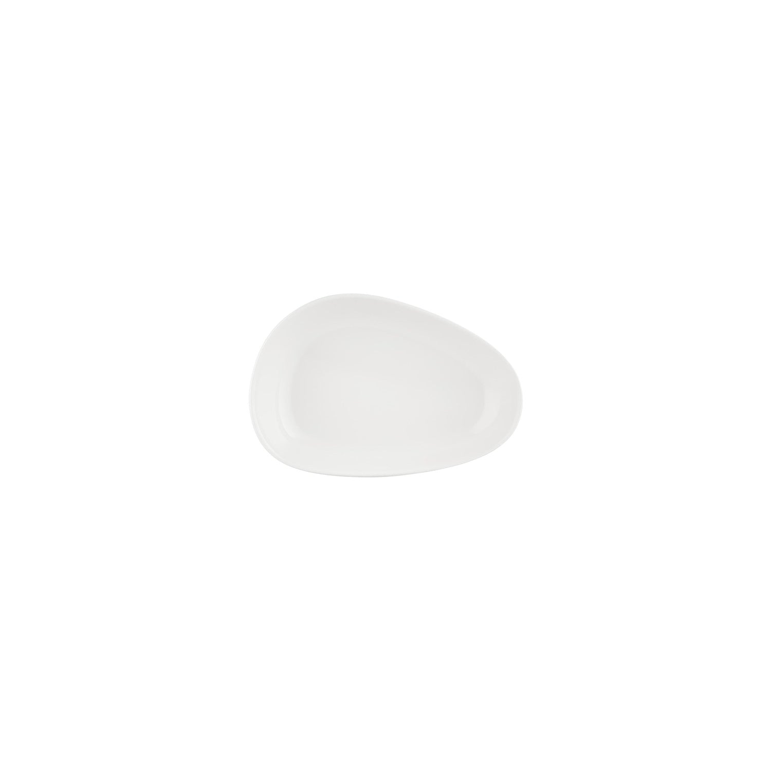 Island White 7.5" x 4.75" x h:1.5" Organic Warm White Vitrified Platter (1 each)