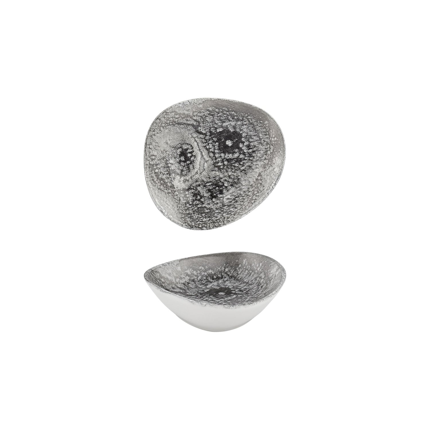 Island Onix 4" x 3.5" x h:0" 3 oz. Organic Gray Vitrified Bowl (Set of 4)