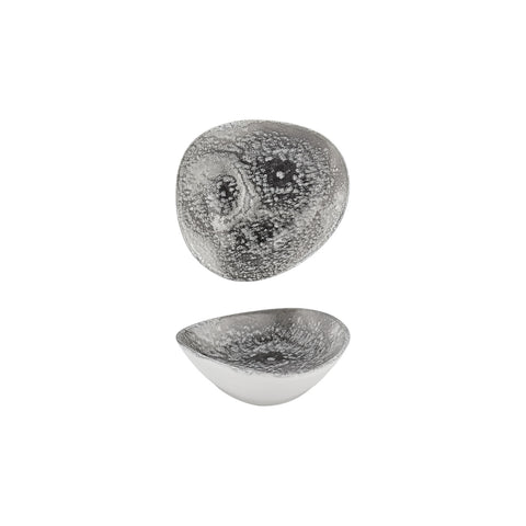 Island Onix 4" x 3.5" x h:0" 3 oz. Organic Gray Vitrified Bowl (Set of 4)