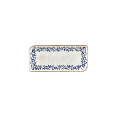 Kario 9.5" x 6" Rectangular Blue Vitrified Plate (Set of 4)