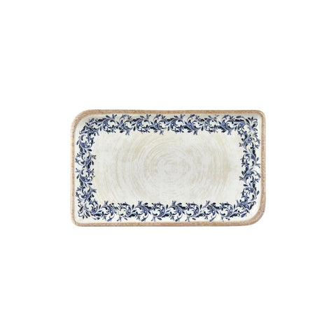 Kario 11.75" x 7" x h:0" Rectangular Blue Vitrified Platter (1 each)
