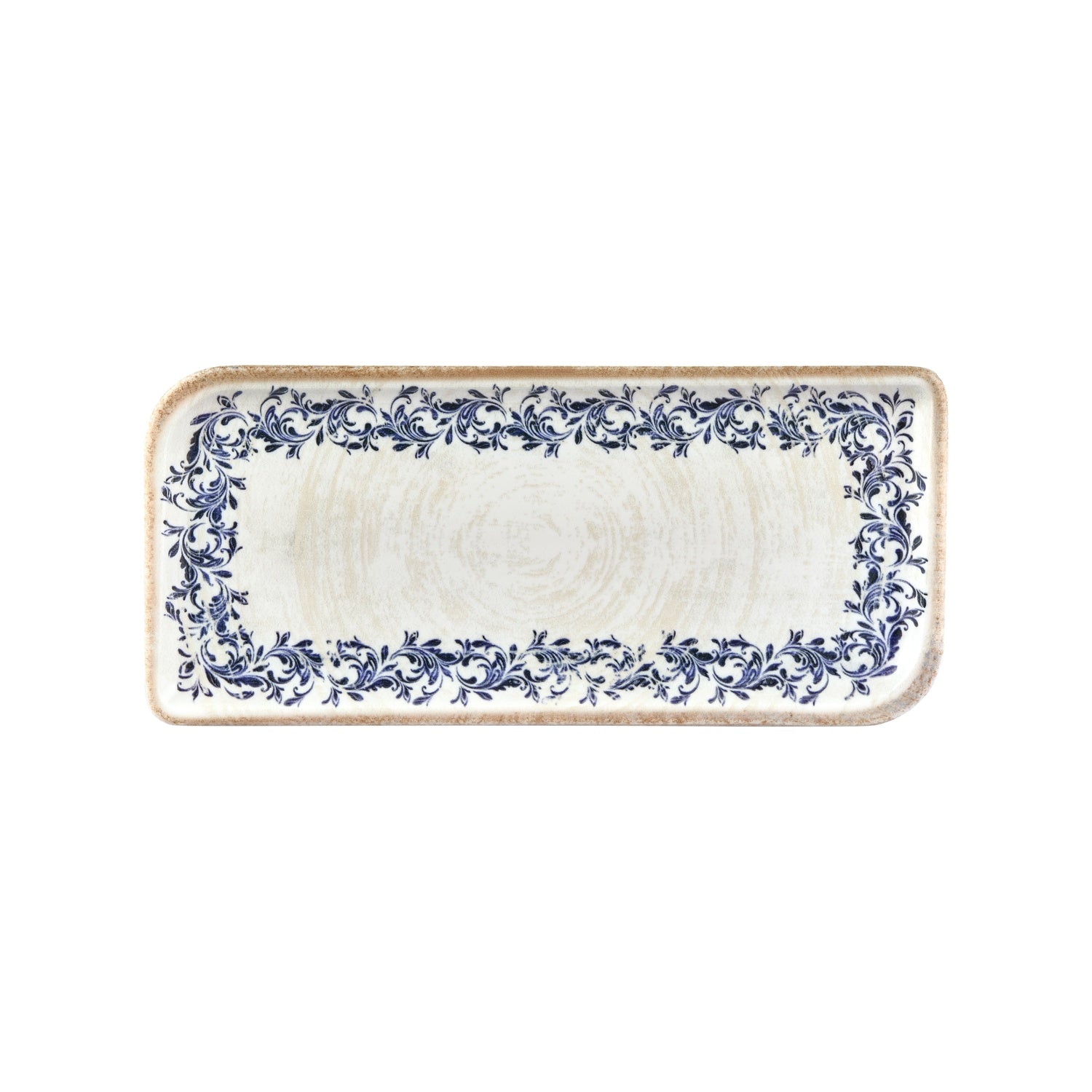 Kario 13.75" x 6.25" x h:0" Rectangular Blue Vitrified Platter (1 each)