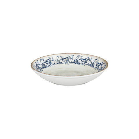 Kario dia.9.75" h:2" 44 oz. Round Blue Vitrified Deep Plate (Set of 6)