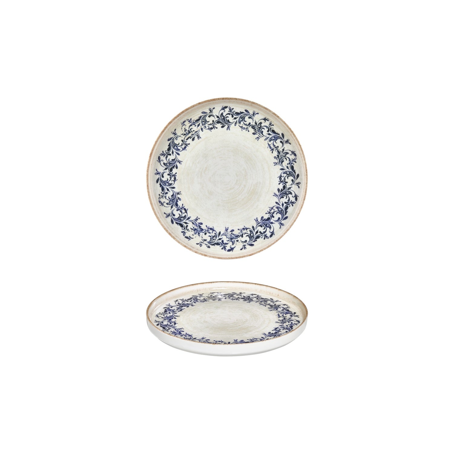Kario dia.6.25" Round Blue Vitrified Plate (Set of 6)