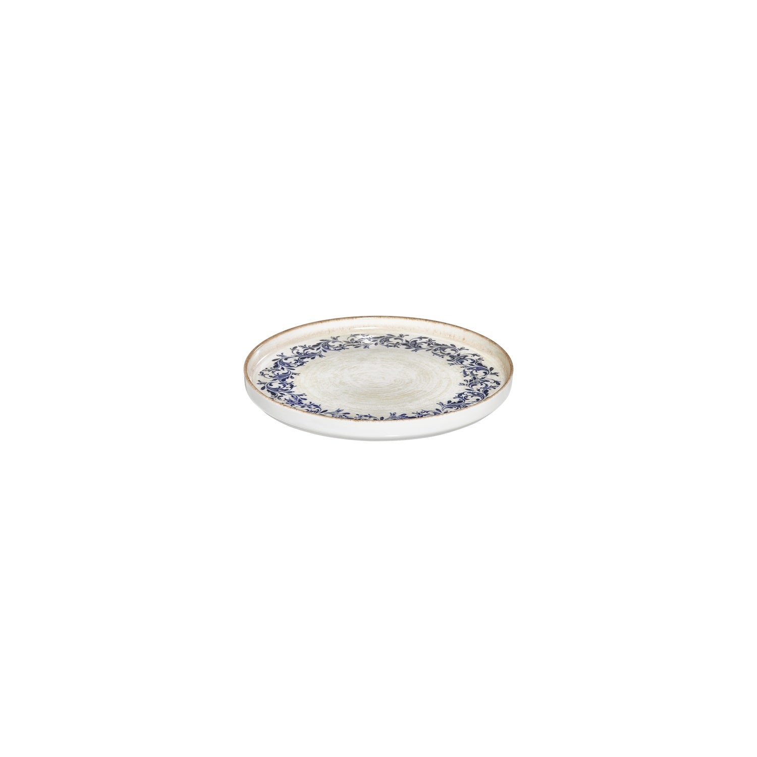 Kario dia.6.25" Round Blue Vitrified Plate (Set of 6)