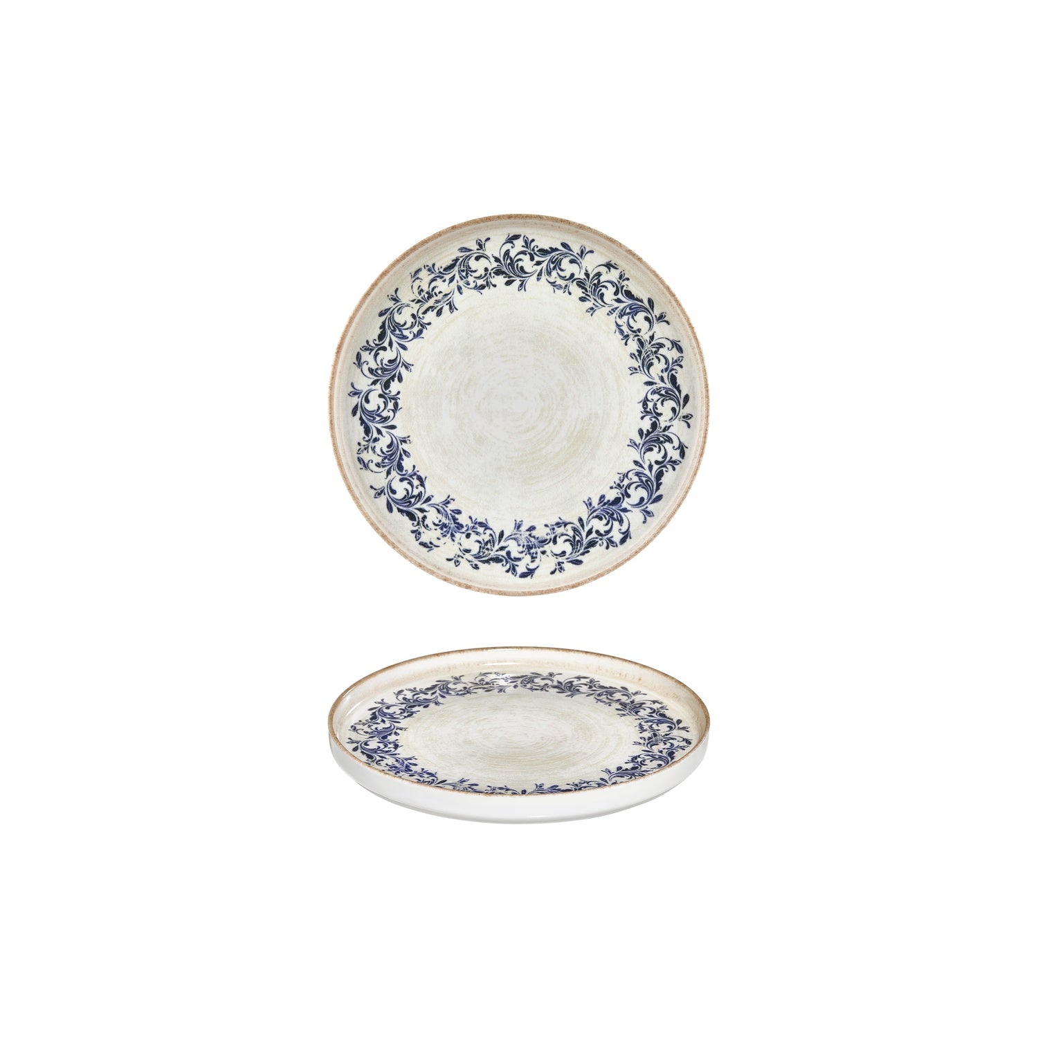 Kario dia.7.5" Round Blue Vitrified Plate (Set of 6)