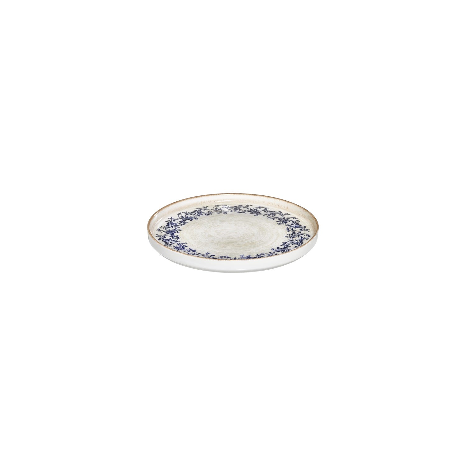 Kario dia.7.5" Round Blue Vitrified Plate (Set of 6)