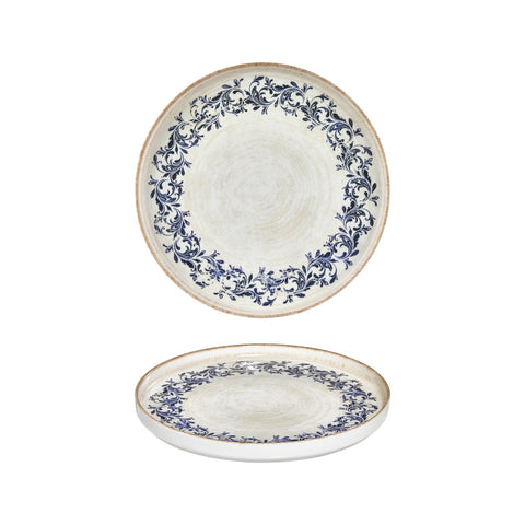 Kario dia.9.75" Round Blue Vitrified Plate (Set of 6)