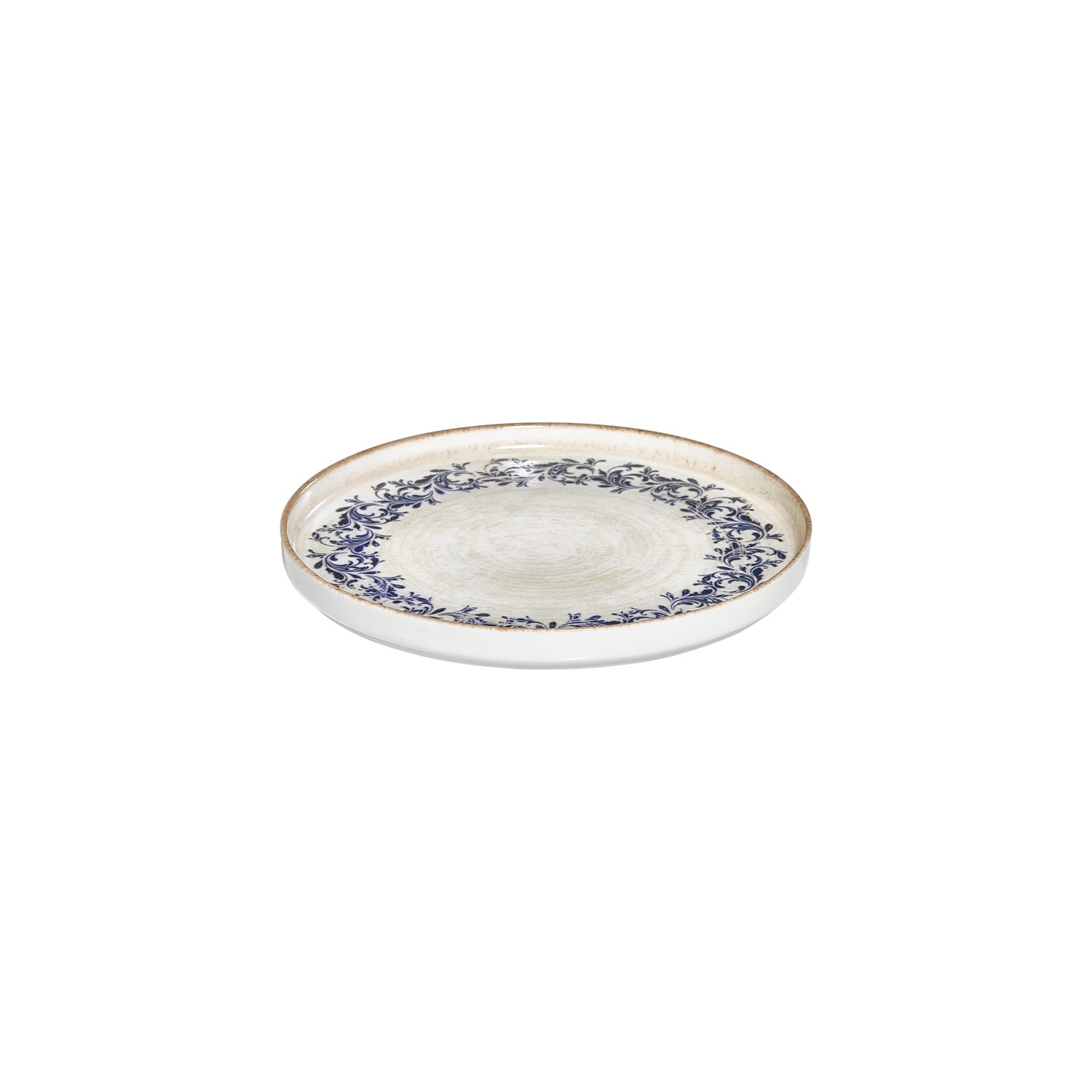 Kario dia.9.75" Round Blue Vitrified Plate (Set of 6)
