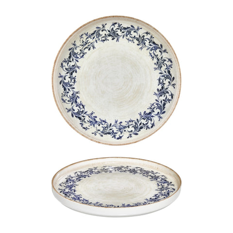 Kario dia.10.75" Round Blue Vitrified Plate (Set of 6)