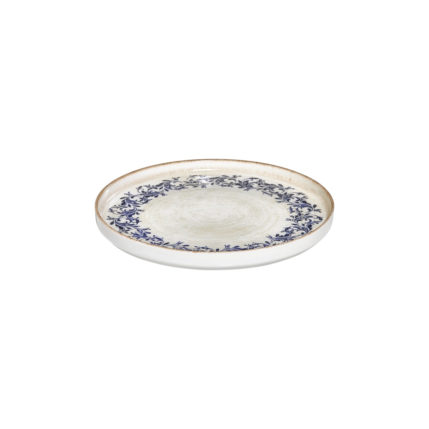 Kario dia.10.75" Round Blue Vitrified Plate (Set of 6)