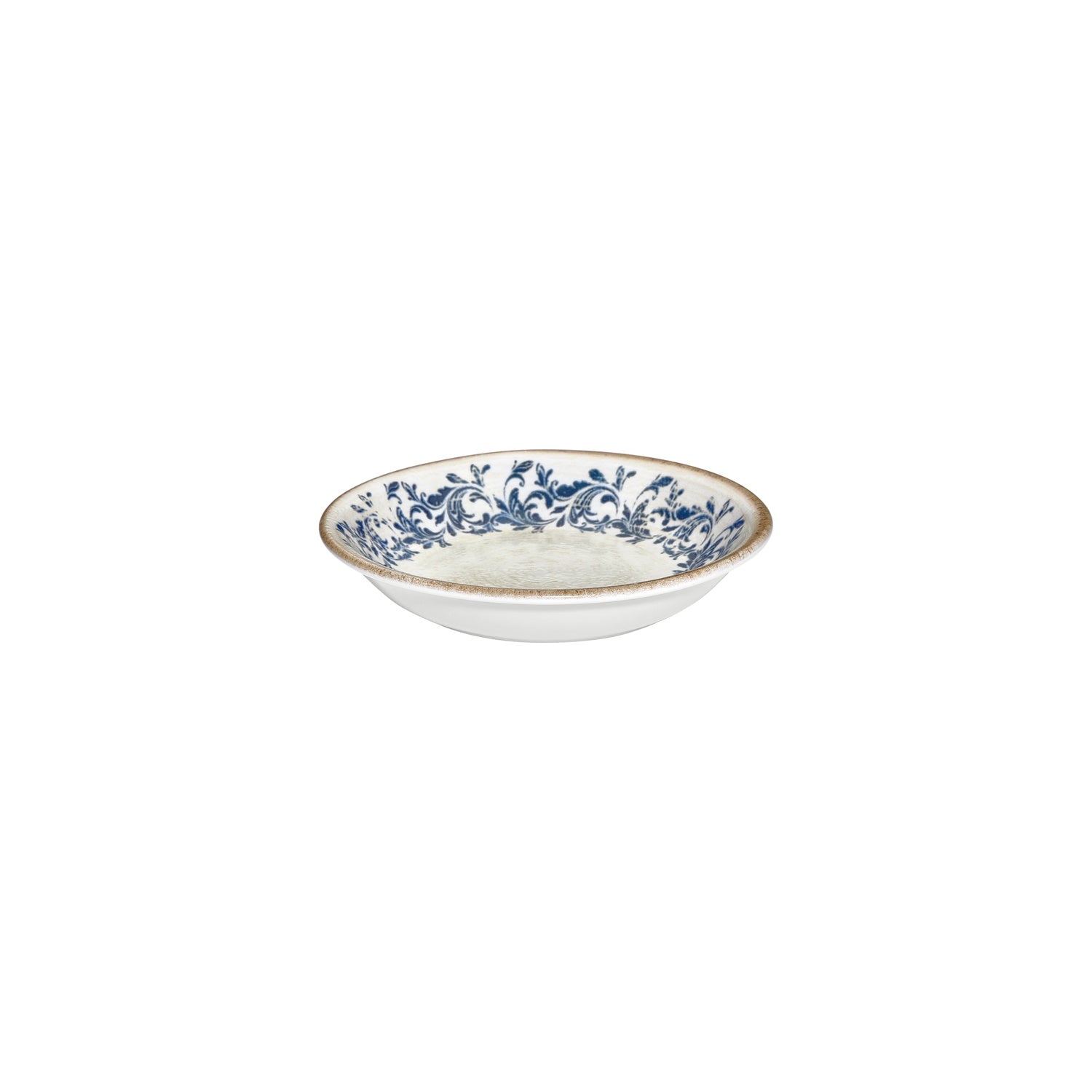 Kario dia.3.5" h:0.75" 2 oz. Round Blue Vitrified Deep Plate (Set of 4)