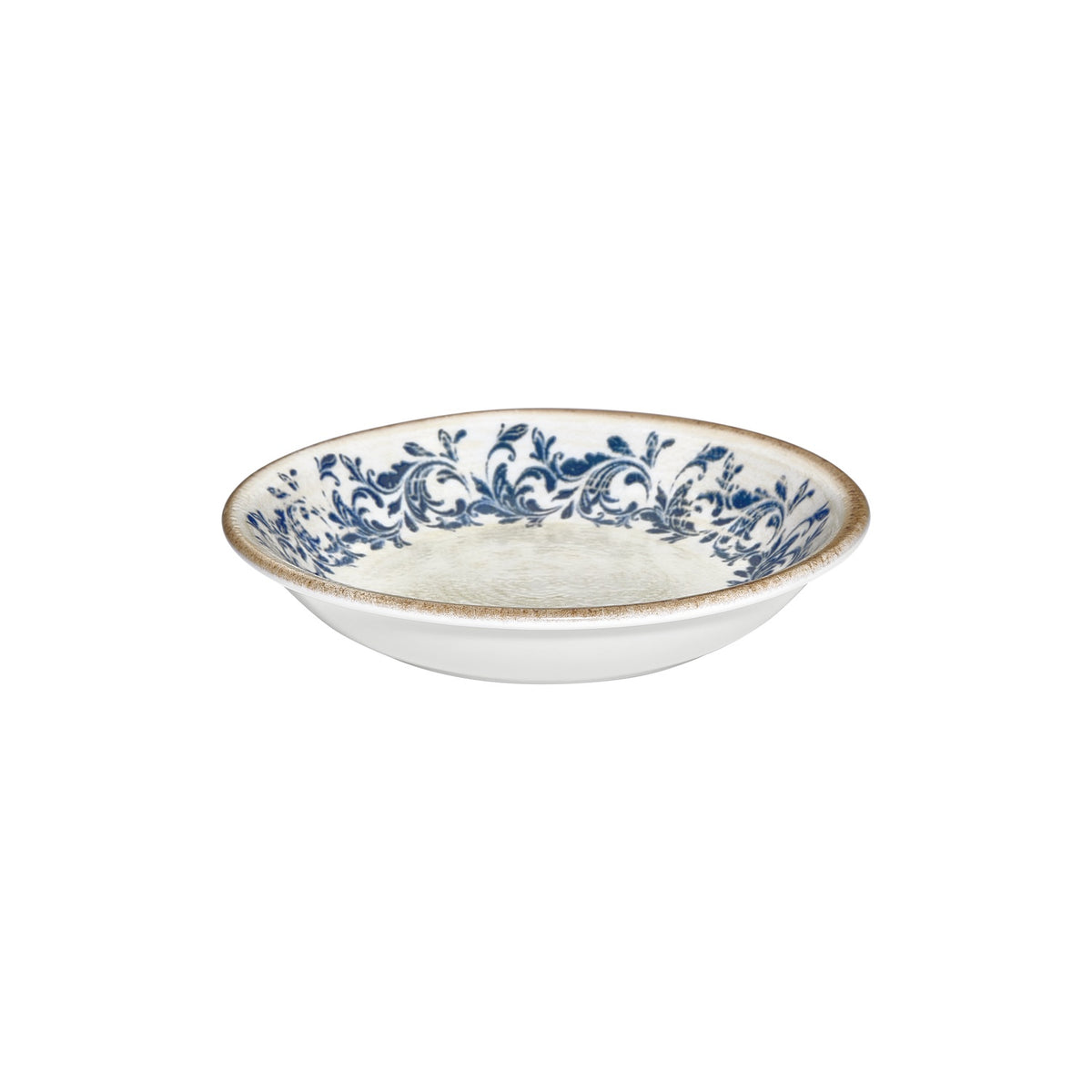 Kario dia.5" h:1" 5 oz. Round Blue Vitrified Deep Plate (Set of 4)