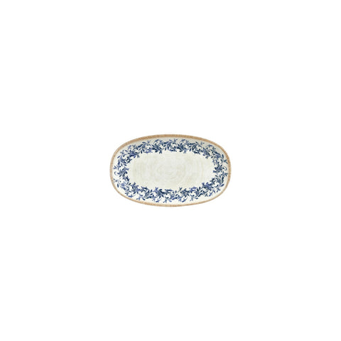 Kario 6" x 3.5" x h:0.75" Oval Blue Vitrified Platter (1 each)