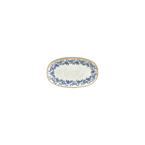Kario 6" x 3.5" x h:0.75" Oval Blue Vitrified Platter (1 each)