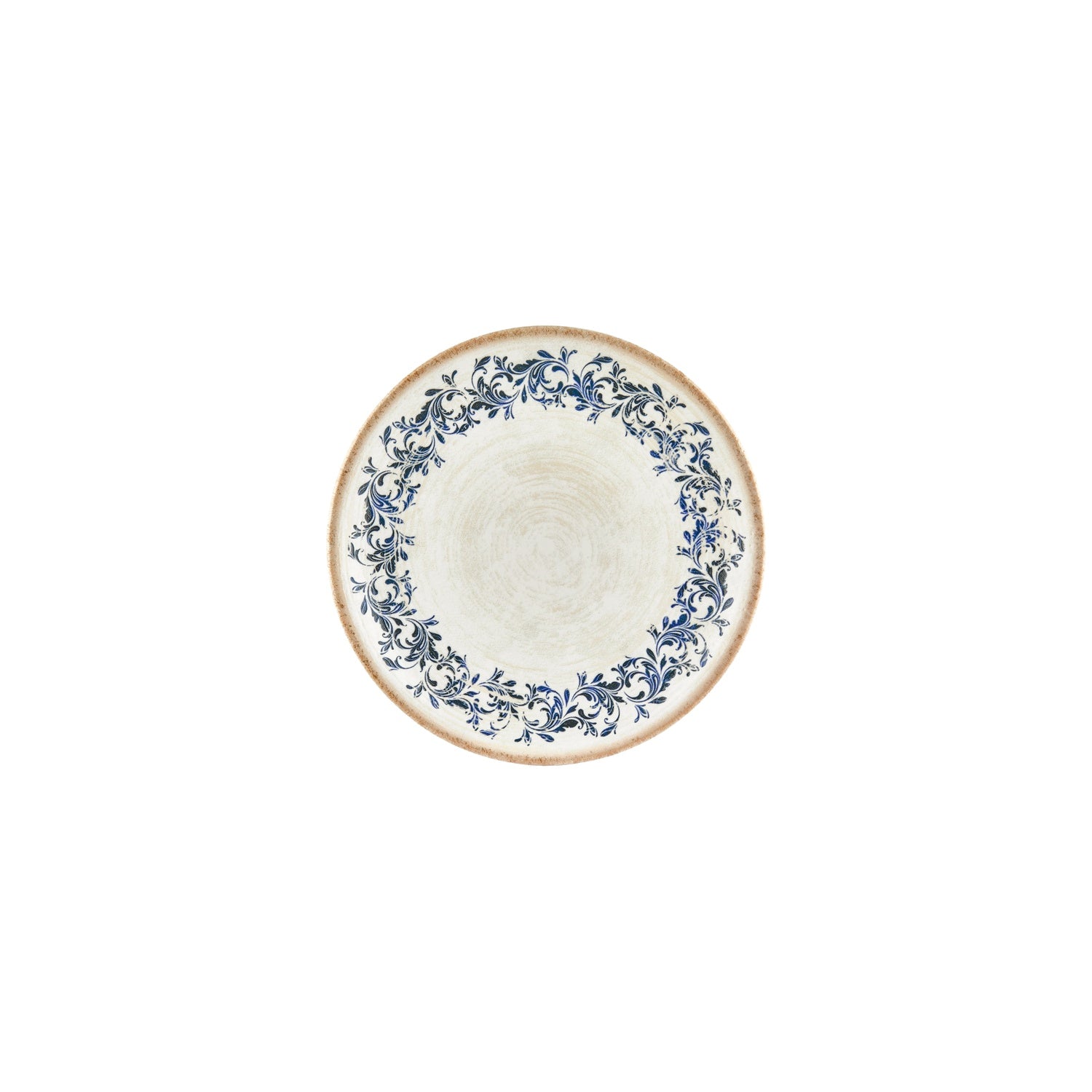 Kario dia.7.5" Round Blue Vitrified Plate (Set of 4)