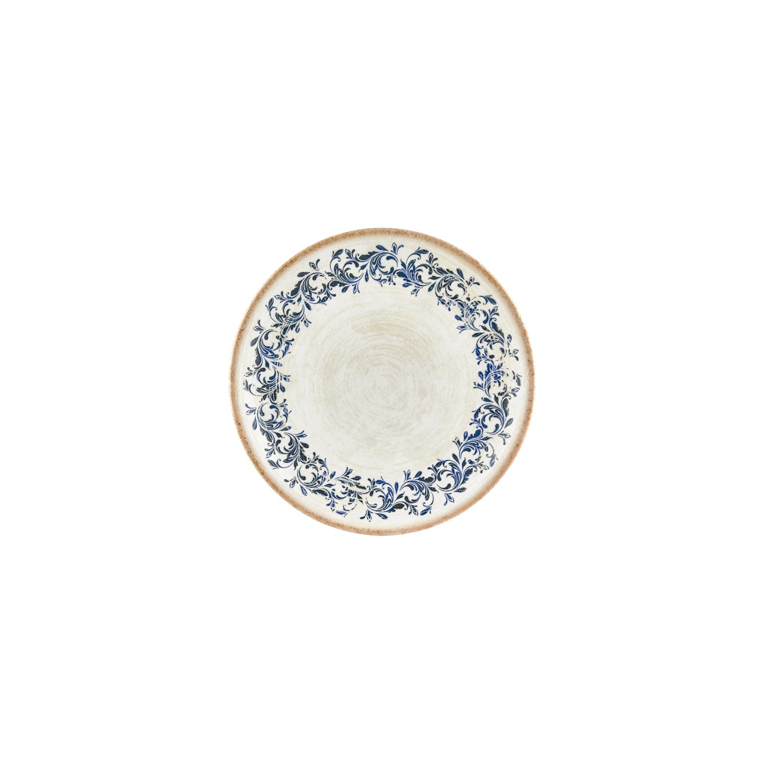 Kario dia.7.5" Round Blue Vitrified Plate (Set of 4)