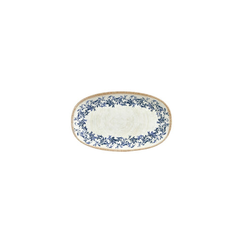 Kario 7.5" x 4.25" x h:1" Oval Blue Vitrified Platter (1 each)