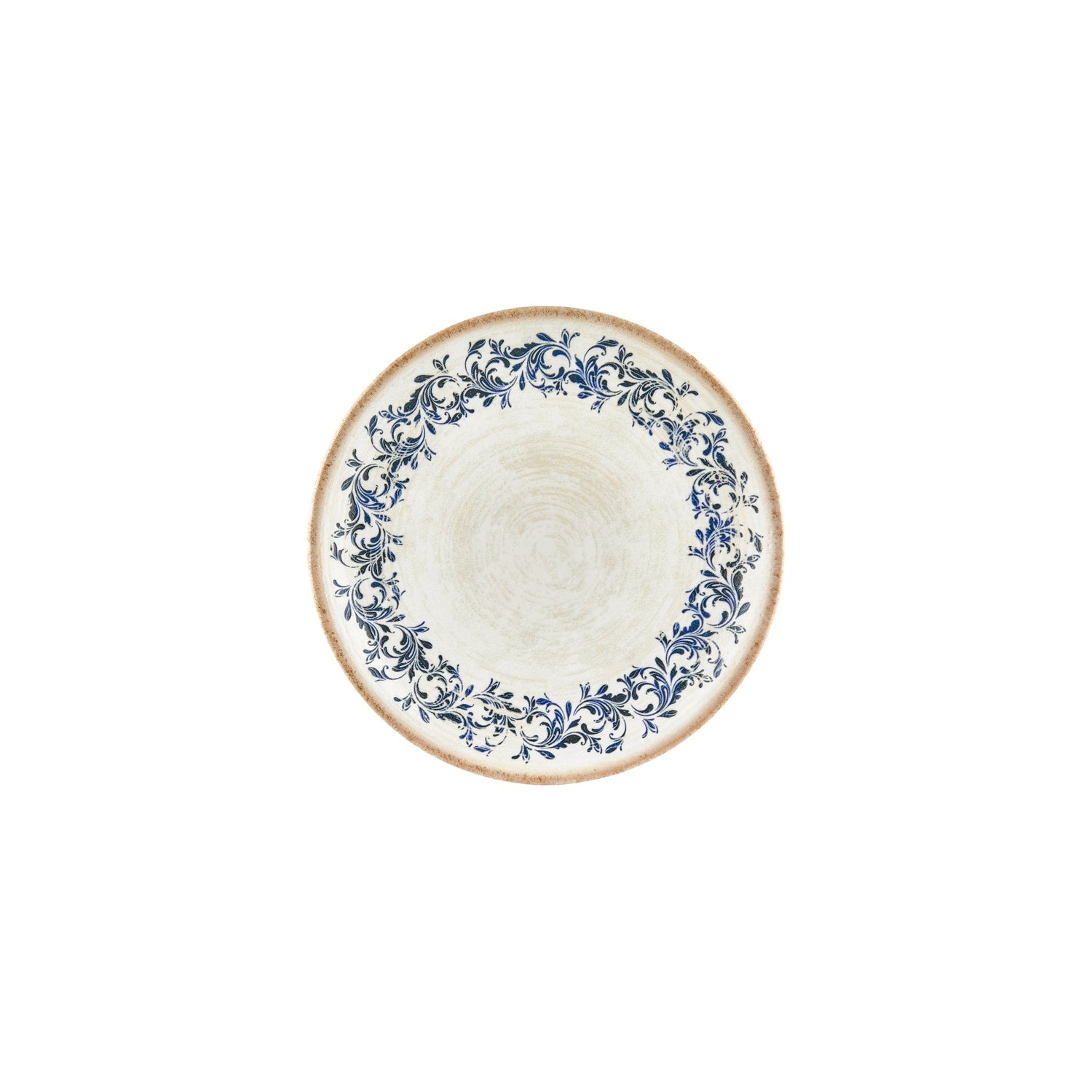 Kario dia.8.25" Round Blue Vitrified Plate (Set of 4)