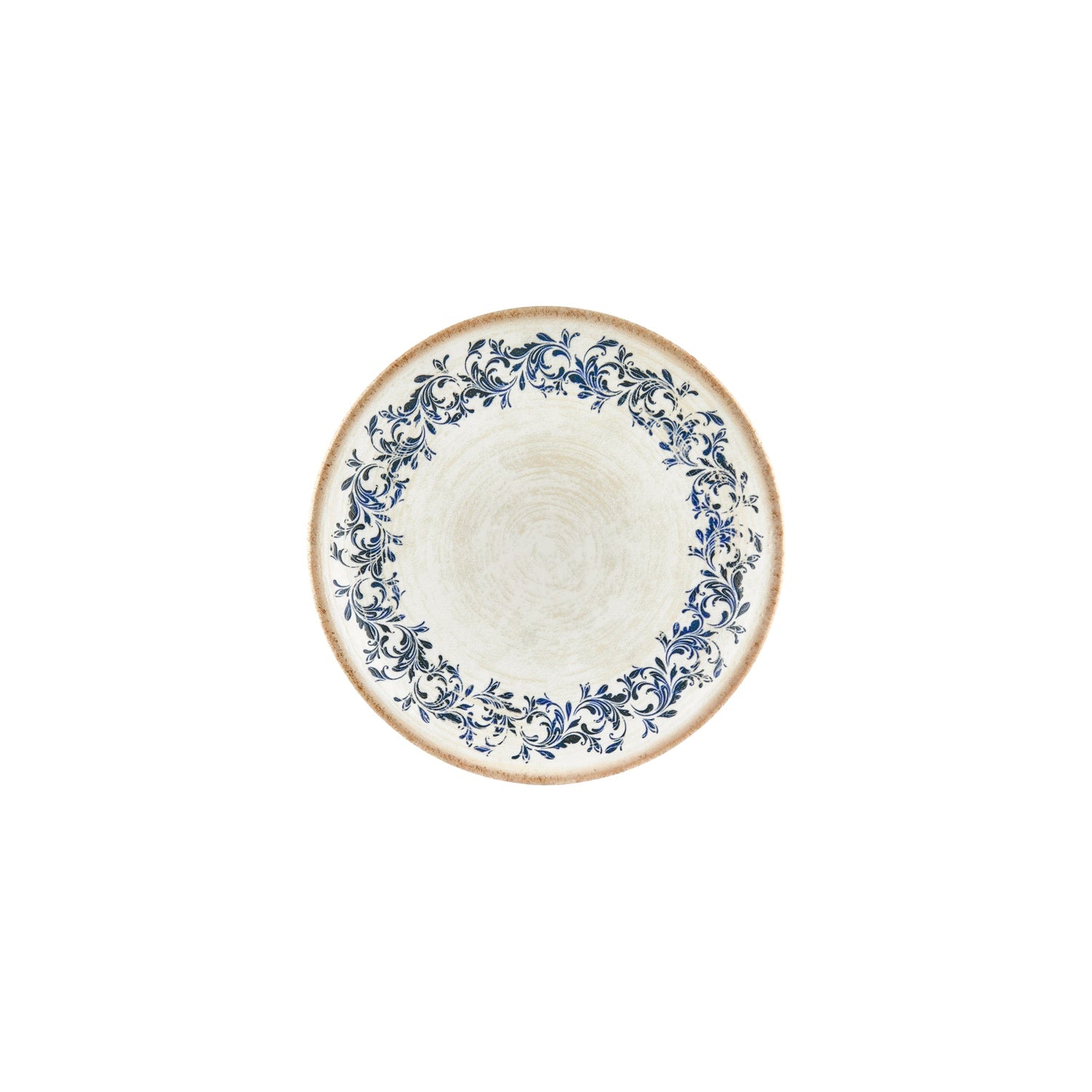 Kario dia.8.25" Round Blue Vitrified Plate (Set of 4)