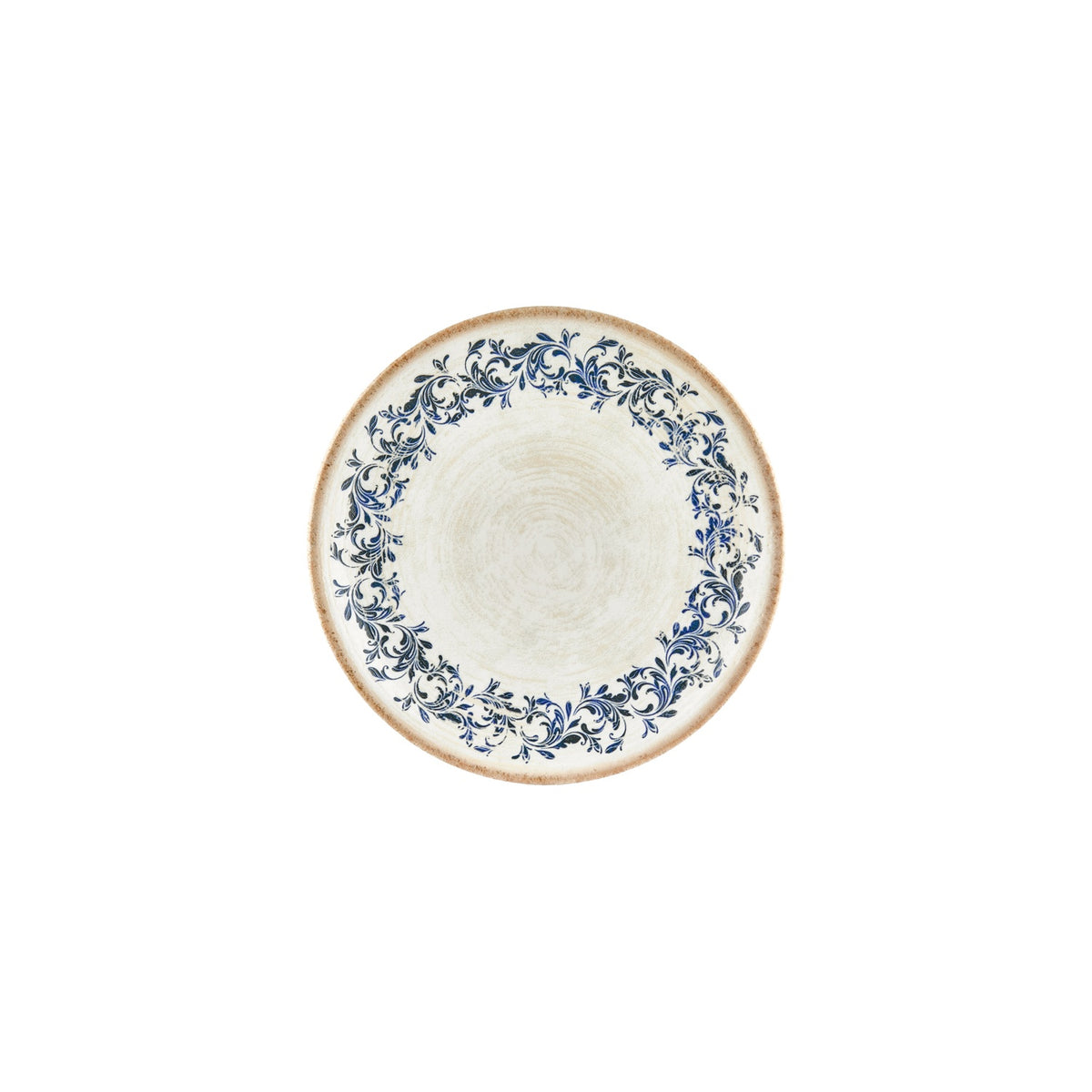 Kario dia.8.25" Round Blue Vitrified Plate (Set of 4)