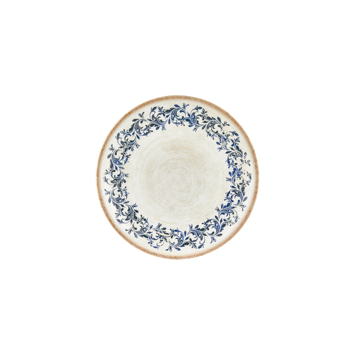 Kario dia.9" Round Blue Vitrified Plate (Set of 4)