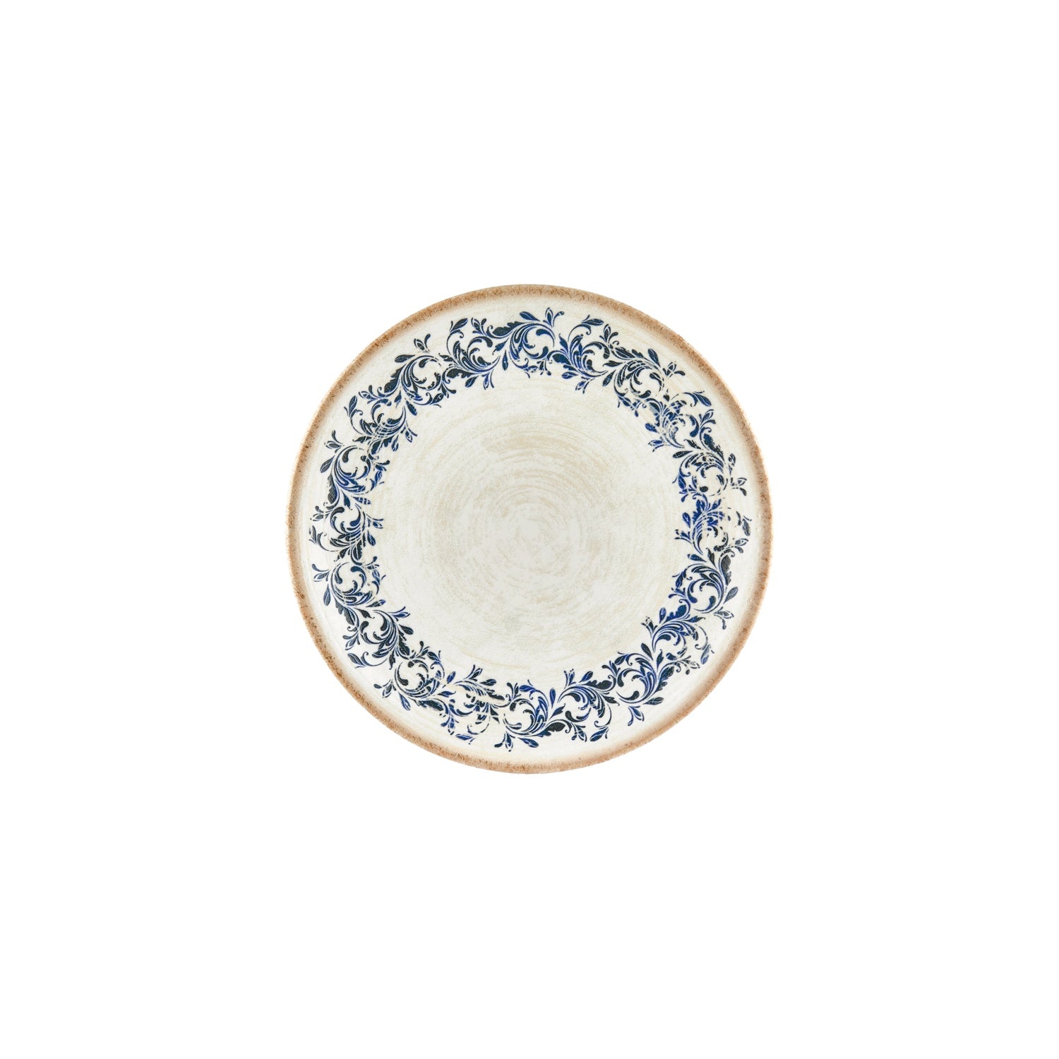 Kario dia.9" Round Blue Vitrified Plate (Set of 4)