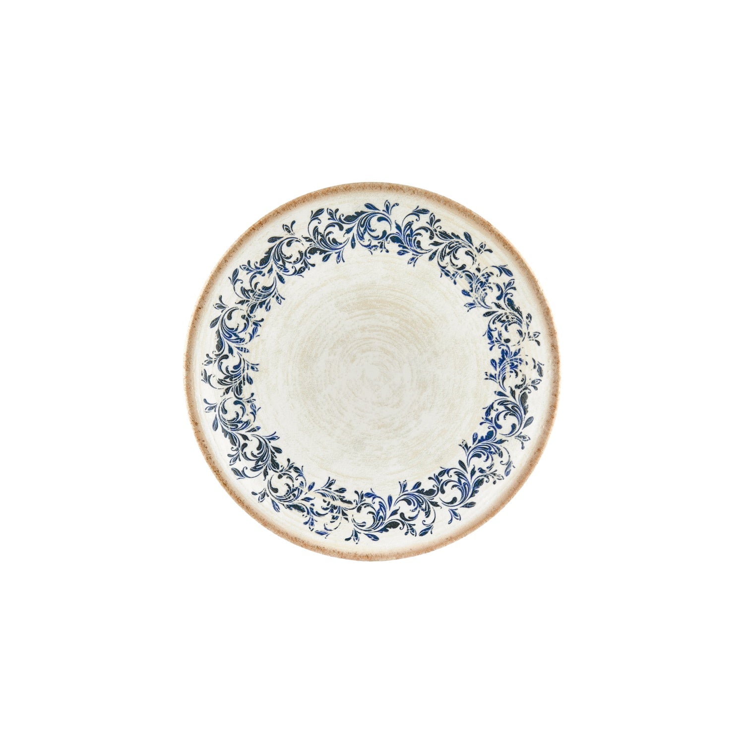 Kario dia.9.75" Round Blue Vitrified Plate (Set of 4)