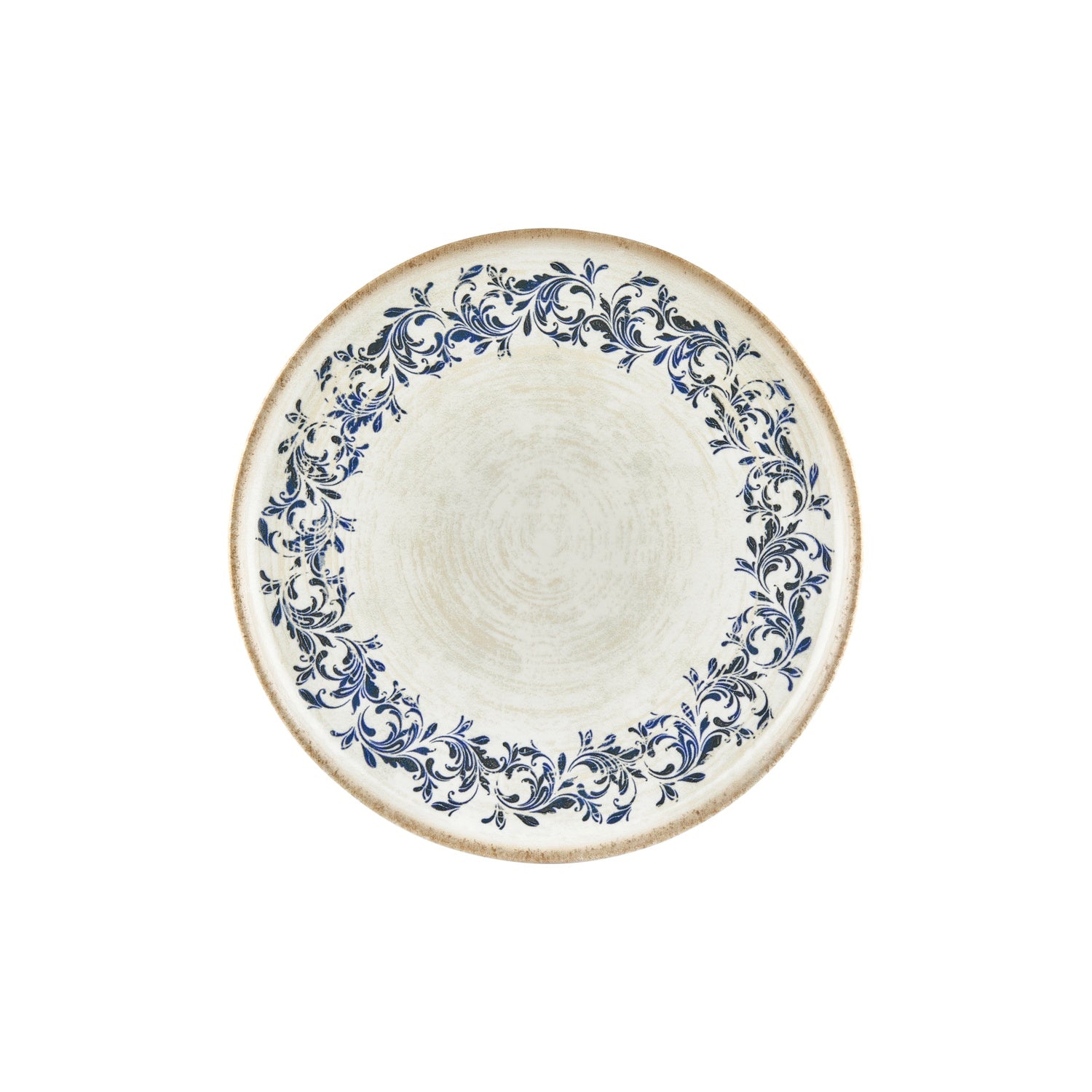 Kario dia.10.75" Round Blue Vitrified Plate (Set of 4)
