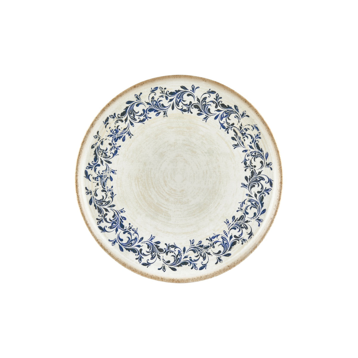 Kario dia.10.75" Round Blue Vitrified Plate (Set of 4)