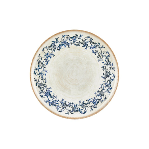 Kario dia.11.75" Round Blue Vitrified Plate (Set of 6)