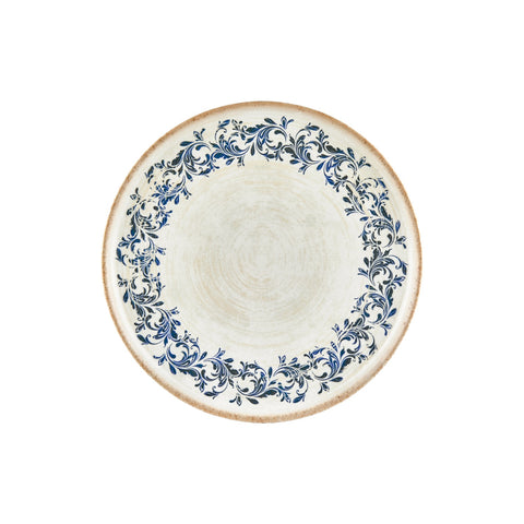 Kario dia.12.5" x 12.5" Round Blue Vitrified Pizza Plate (Set of 6)