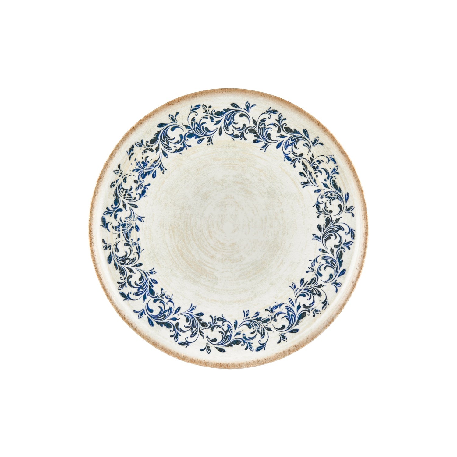 Kario dia.12.5" x 12.5" Round Blue Vitrified Pizza Plate (Set of 6)