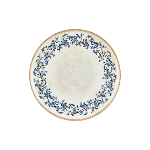 Kario dia.12.5" x 12.5" Round Blue Vitrified Pizza Plate (Set of 6)