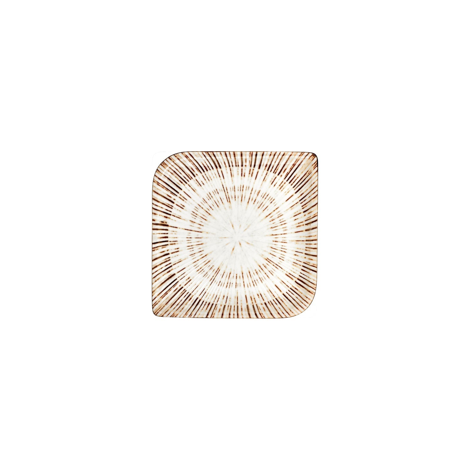 Legna 7.5" x 7.5" Square Red Vitrified Plate (Set of 4)