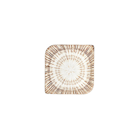 Legna 7.5" x 7.5" Square Red Vitrified Plate (Set of 4)