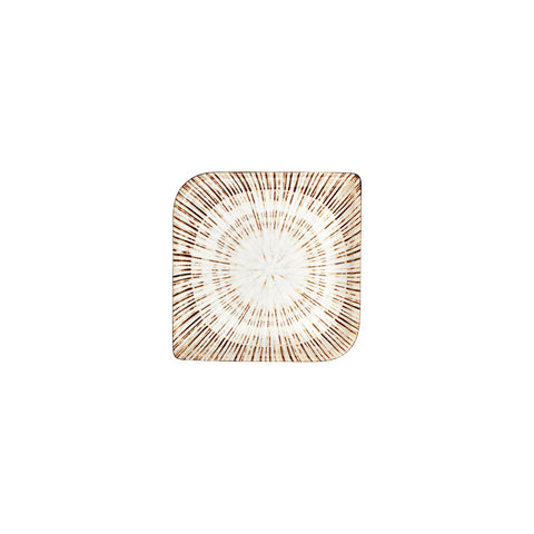 Legna 7.5" x 7.5" Square Red Vitrified Plate (Set of 4)