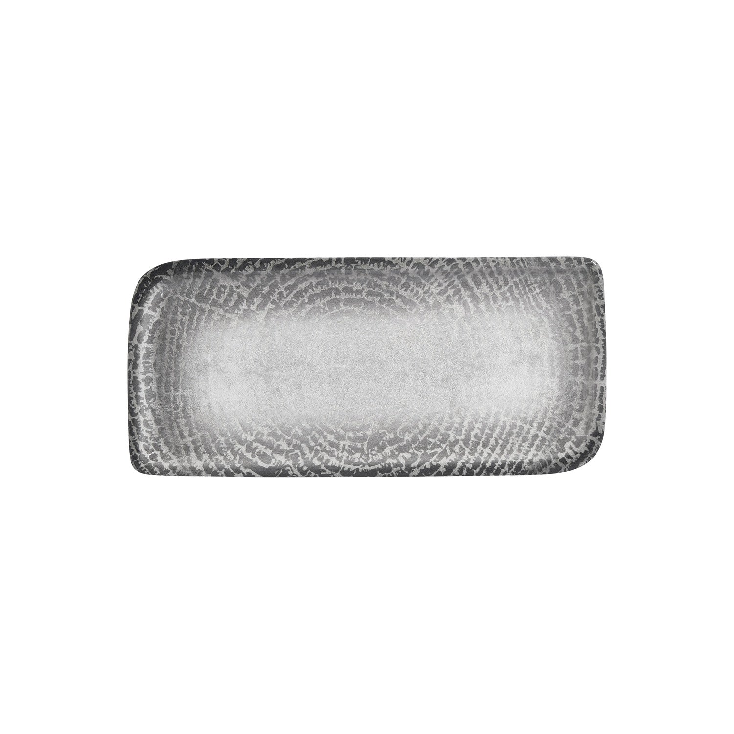 Luna 13.75" x 6.25" x h:0" Rectangular Gray Vitrified Platter (1 each)
