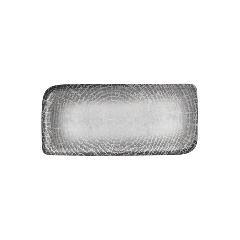 Luna 13.75" x 6.25" x h:0" Rectangular Gray Vitrified Platter (1 each)