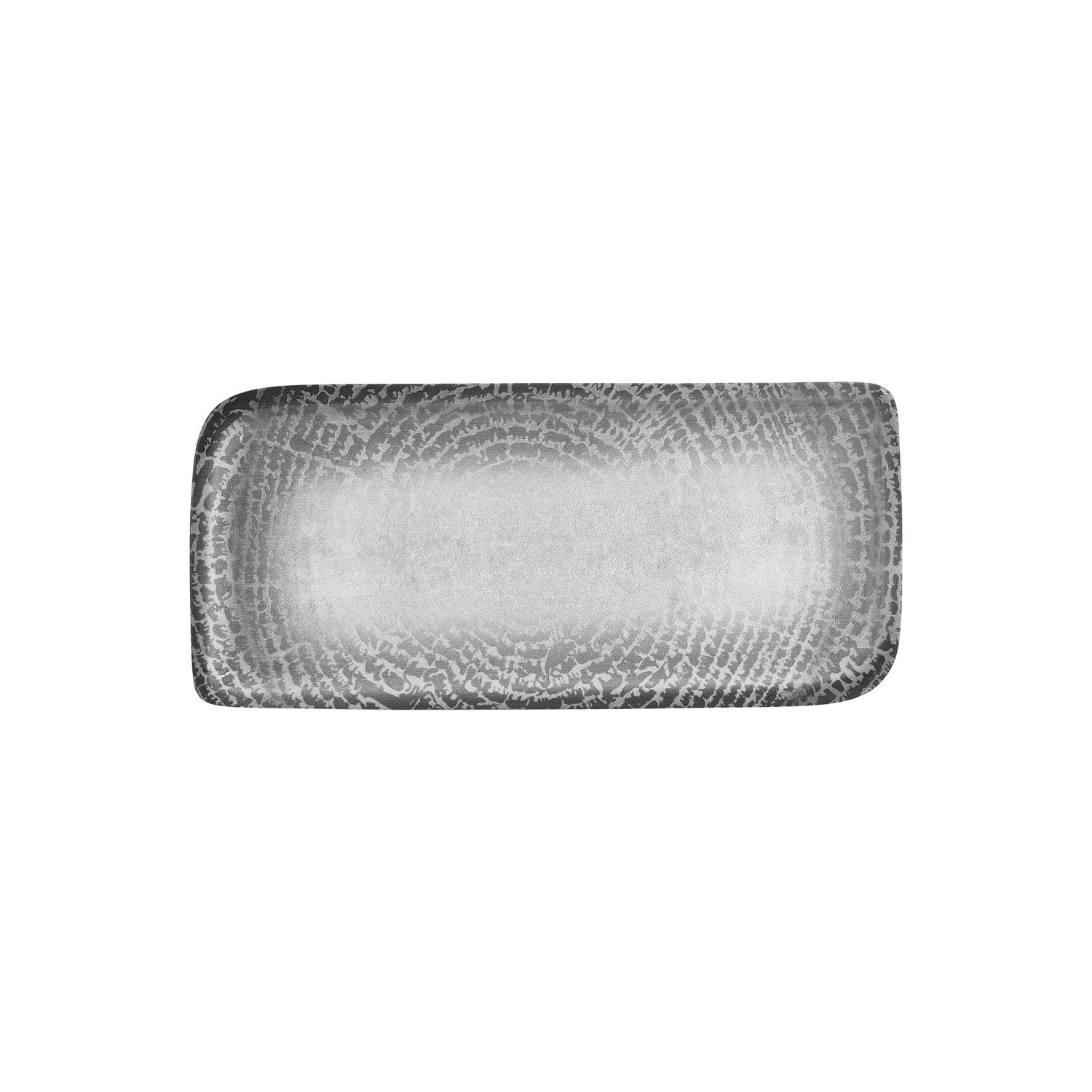 Luna 13.75" x 6.25" x h:0" Rectangular Gray Vitrified Platter (1 each)