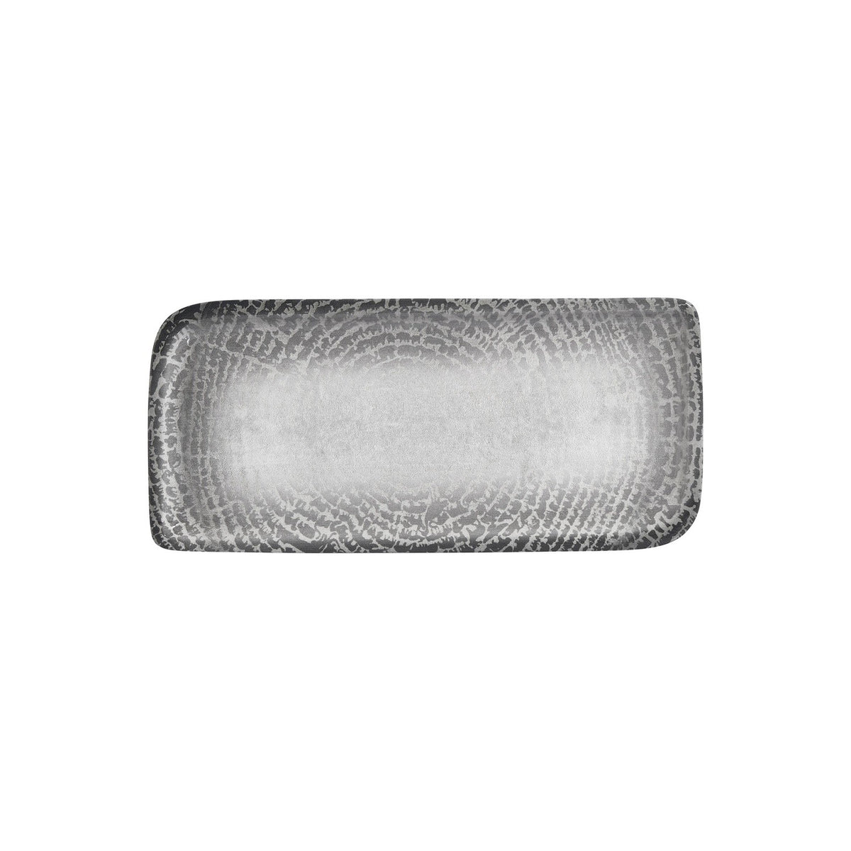 Luna 13.75" x 6.25" x h:0" Rectangular Gray Vitrified Platter (1 each)