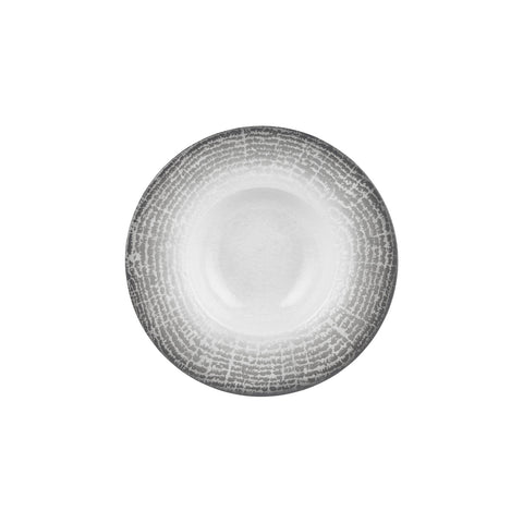 Luna dia.11" h:0" 16 oz. Round Gray Vitrified Deep Plate (Set of 2)