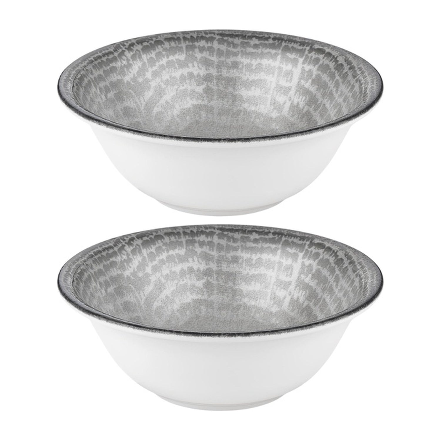 Luna dia.7" h:0" 22 oz. Round Gray Vitrified Bowl (Set of 2)
