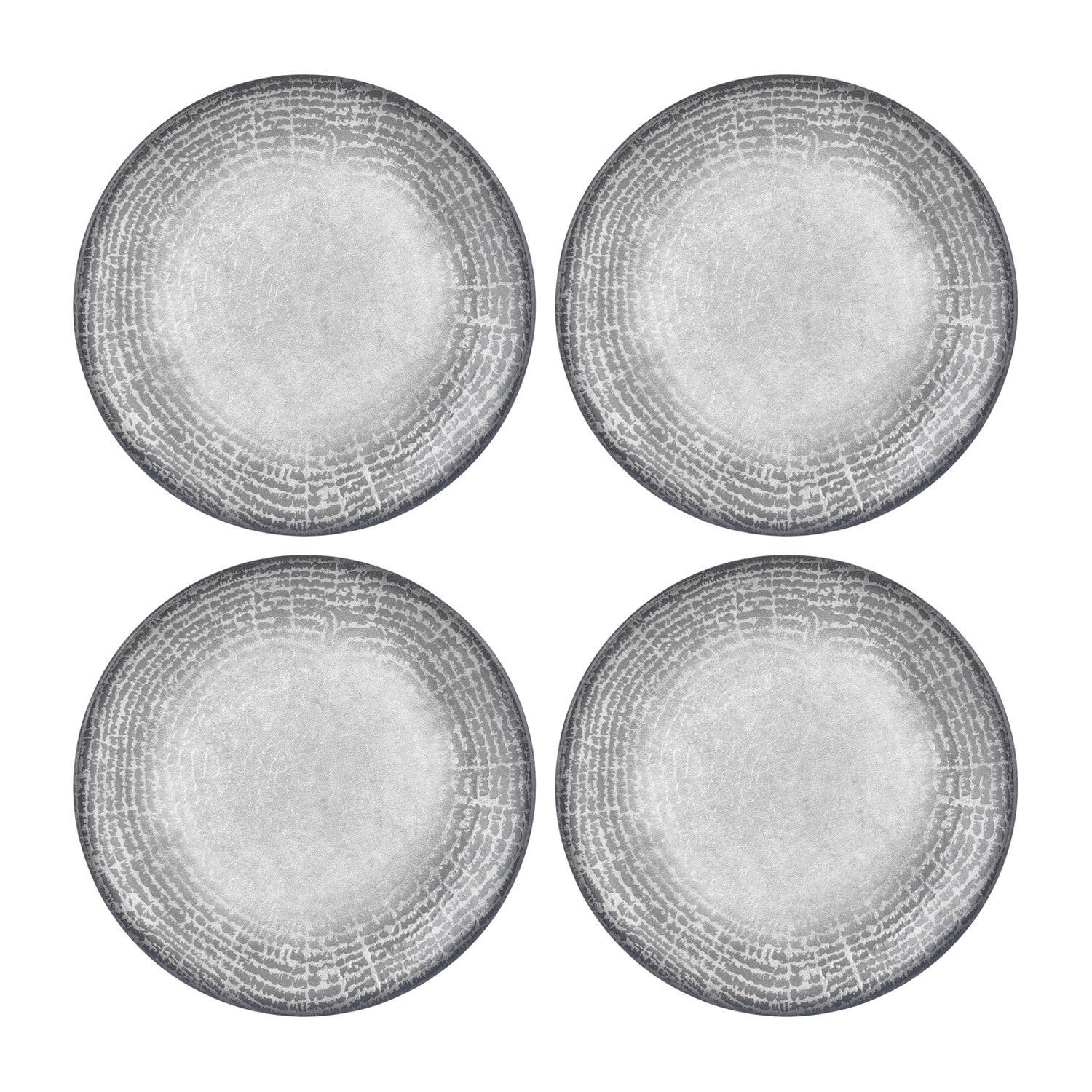Luna dia.8.25" Round Gray Vitrified Plate (Set of 4)