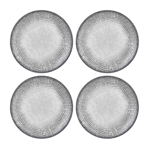 Luna dia.8.25" Round Gray Vitrified Plate (Set of 4)
